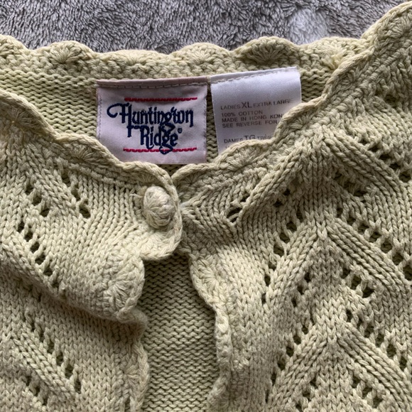 Green crochet cardigan - Picture 4 of 7